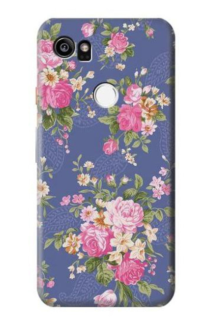 W3265 Motif Fleur millésimé Etui Coque Housse et Flip Housse Cuir pour Google Pixel 2 XL