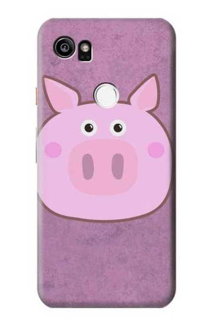 W3269 Porc Dessin animé Etui Coque Housse et Flip Housse Cuir pour Google Pixel 2 XL