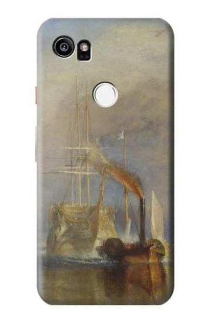 W3338 J. M. W. Turner Le Téméraire Etui Coque Housse et Flip Housse Cuir pour Google Pixel 2 XL