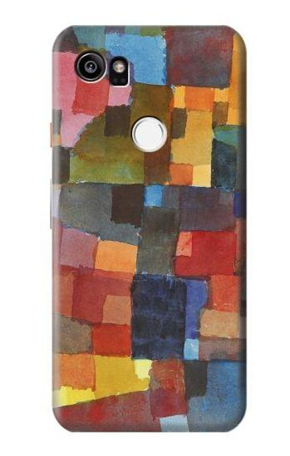 W3341 Paul Klee Raumarchitekturen Etui Coque Housse et Flip Housse Cuir pour Google Pixel 2 XL