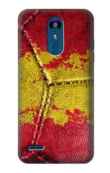 W3315 Espagne Drapeau graphique Football Millésime Etui Coque Housse et Flip Housse Cuir pour LG K8 (2018)