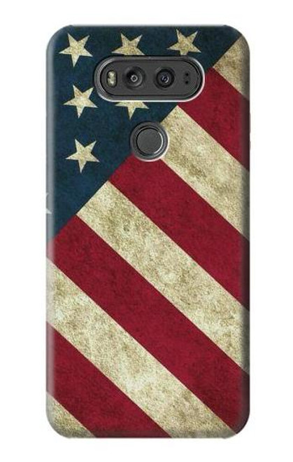 W3295 Drapeau national des États-Unis Etui Coque Housse et Flip Housse Cuir pour LG V20