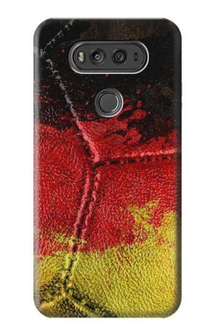 W3303 Allemagne Drapeau graphique Football Millésime Etui Coque Housse et Flip Housse Cuir pour LG V20