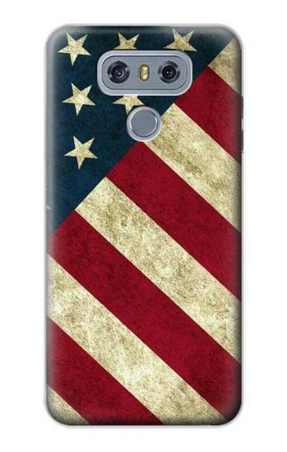 W3295 Drapeau national des États-Unis Etui Coque Housse et Flip Housse Cuir pour LG G6