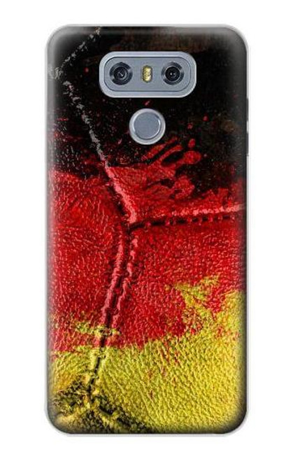 W3303 Allemagne Drapeau graphique Football Millésime Etui Coque Housse et Flip Housse Cuir pour LG G6