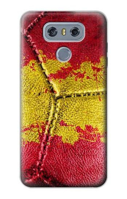 W3315 Espagne Drapeau graphique Football Millésime Etui Coque Housse et Flip Housse Cuir pour LG G6