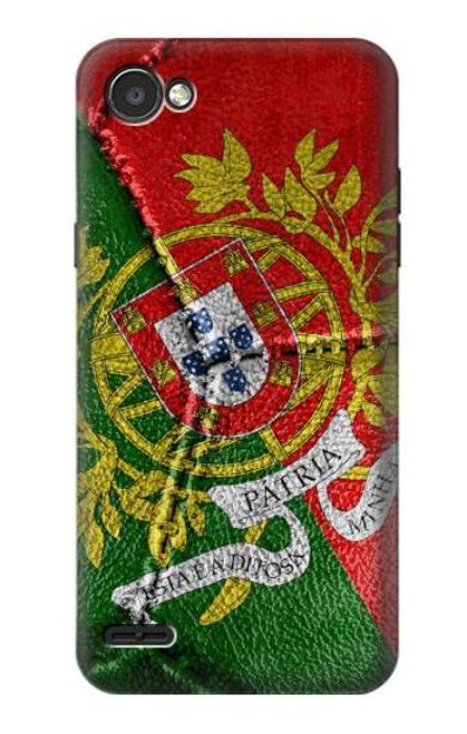 W3300 Portugal Drapeau graphique Football Millésime Etui Coque Housse et Flip Housse Cuir pour LG Q6