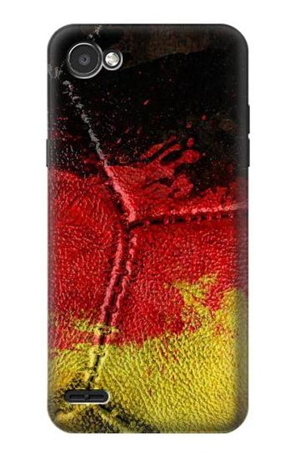 W3303 Allemagne Drapeau graphique Football Millésime Etui Coque Housse et Flip Housse Cuir pour LG Q6