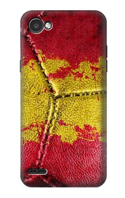 W3315 Espagne Drapeau graphique Football Millésime Etui Coque Housse et Flip Housse Cuir pour LG Q6