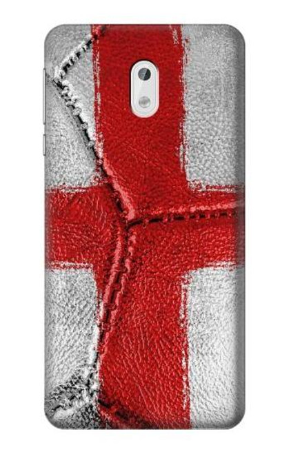 W3316 Angleterre Drapeau graphique Football Millésime Etui Coque Housse et Flip Housse Cuir pour Nokia 3