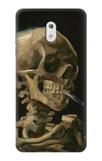 W3358 Vincent Van Gogh Skeleton cigarette Etui Coque Housse et Flip Housse Cuir pour Nokia 3