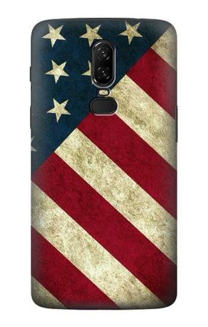 W3295 Drapeau national des États-Unis Etui Coque Housse et Flip Housse Cuir pour OnePlus 6