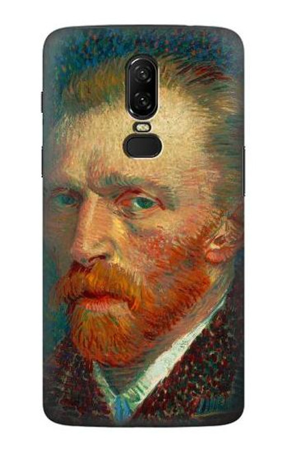 W3335 Vincent Van Gogh Autoportrait Etui Coque Housse et Flip Housse Cuir pour OnePlus 6