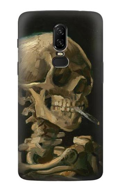 W3358 Vincent Van Gogh Skeleton cigarette Etui Coque Housse et Flip Housse Cuir pour OnePlus 6