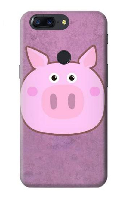 W3269 Porc Dessin animé Etui Coque Housse et Flip Housse Cuir pour OnePlus 5T