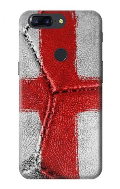 W3316 Angleterre Drapeau graphique Football Millésime Etui Coque Housse et Flip Housse Cuir pour OnePlus 5T