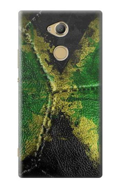 W3319 Jamaïque Drapeau graphique Football Millésime Etui Coque Housse et Flip Housse Cuir pour Sony Xperia XA2 Ultra