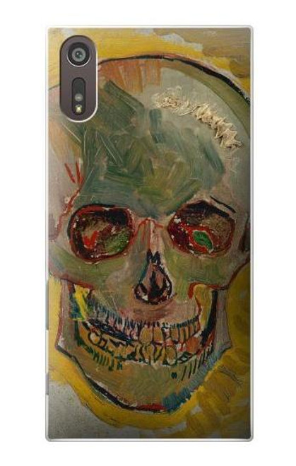 W3359 Vincent Van Gogh Crâne Etui Coque Housse et Flip Housse Cuir pour Sony Xperia XZ