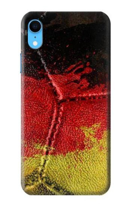 W3303 Allemagne Drapeau graphique Football Millésime Etui Coque Housse et Flip Housse Cuir pour iPhone XR