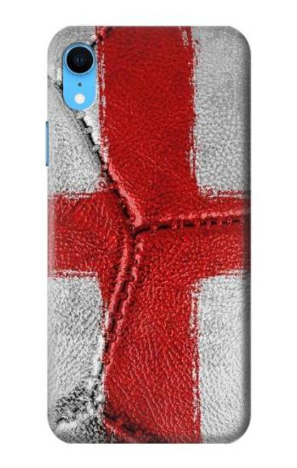 W3316 Angleterre Drapeau graphique Football Millésime Etui Coque Housse et Flip Housse Cuir pour iPhone XR