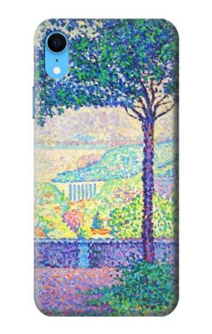 W3349 Paul Signac Terrasse de Meudon Etui Coque Housse et Flip Housse Cuir pour iPhone XR