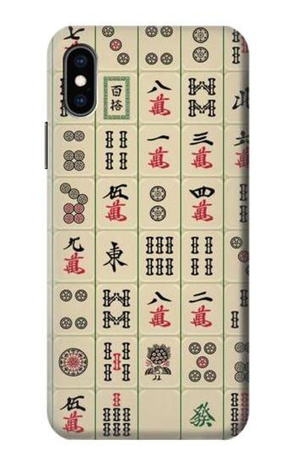 W0802 Mahjong Etui Coque Housse et Flip Housse Cuir pour iPhone X, iPhone XS