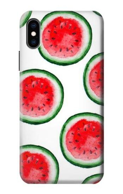 W3236 Motif melon d'eau Etui Coque Housse et Flip Housse Cuir pour iPhone X, iPhone XS