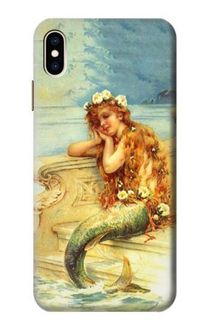 W3184 Peinture Petite Sirène Etui Coque Housse et Flip Housse Cuir pour iPhone XS Max