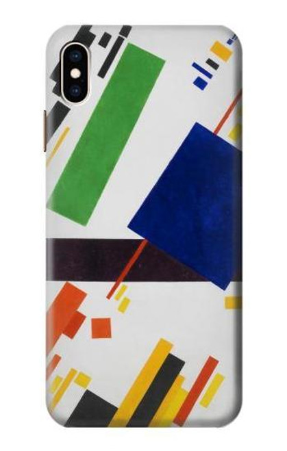 W3343 Kazimir Malevitch Composition suprématiste Etui Coque Housse et Flip Housse Cuir pour iPhone XS Max