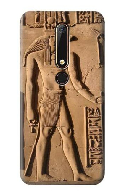 W0391 Sobek égyptien Etui Coque Housse et Flip Housse Cuir pour Nokia 6.1, Nokia 6 2018