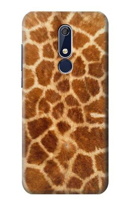 W0422 girafe Peau Etui Coque Housse et Flip Housse Cuir pour Nokia 5.1, Nokia 5 2018