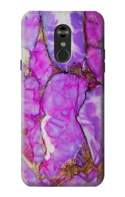 W2907 Violet Turquoise Pierre Etui Coque Housse et Flip Housse Cuir pour LG Q Stylo 4, LG Q Stylus