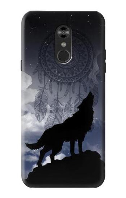 W3011 Dream Catcher Loup Hurlant Etui Coque Housse et Flip Housse Cuir pour LG Q Stylo 4, LG Q Stylus