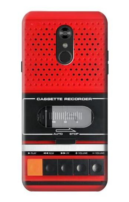 W3204 Rouge Cassette Recorder graphique Etui Coque Housse et Flip Housse Cuir pour LG Q Stylo 4, LG Q Stylus