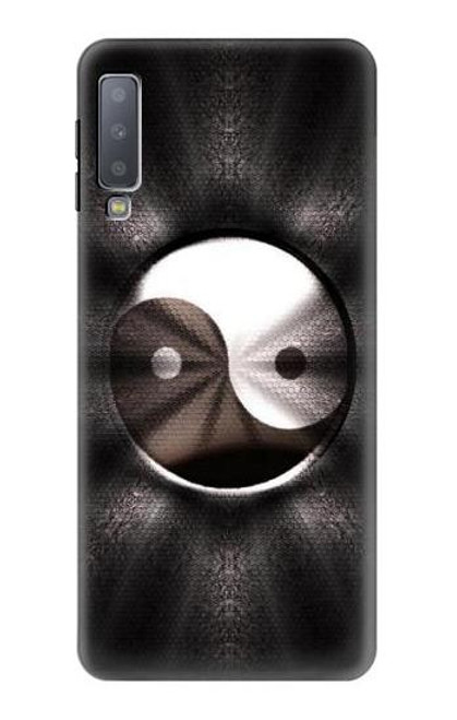 W3241 Yin Yang Symbole Etui Coque Housse et Flip Housse Cuir pour Samsung Galaxy A7 (2018)