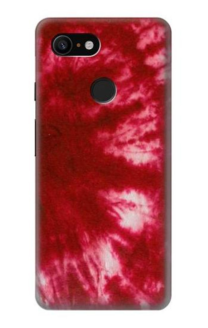 W2480 Tie dye rouge Etui Coque Housse et Flip Housse Cuir pour Google Pixel 3