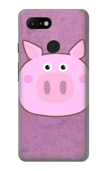 W3269 Porc Dessin animé Etui Coque Housse et Flip Housse Cuir pour Google Pixel 3