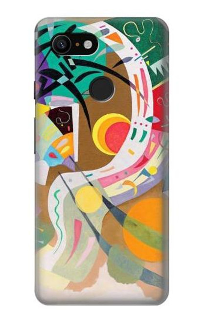 W3346 Vasily Kandinsky Guggenheim Etui Coque Housse et Flip Housse Cuir pour Google Pixel 3