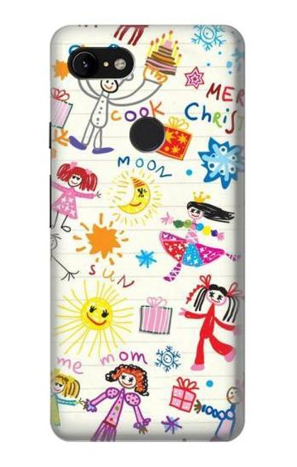 W3280 Dessin enfants Etui Coque Housse et Flip Housse Cuir pour Google Pixel 3 XL