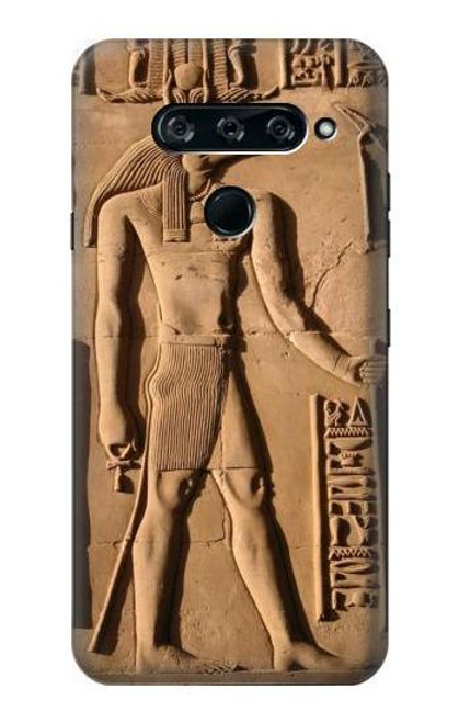 W0391 Sobek égyptien Etui Coque Housse et Flip Housse Cuir pour LG V40, LG V40 ThinQ