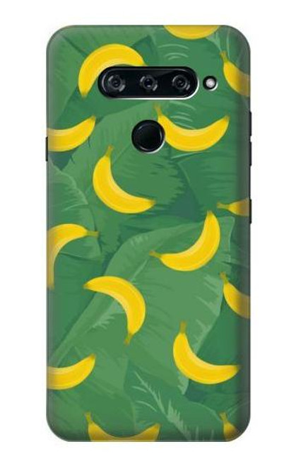 W3286 Motif banane Etui Coque Housse et Flip Housse Cuir pour LG V40, LG V40 ThinQ