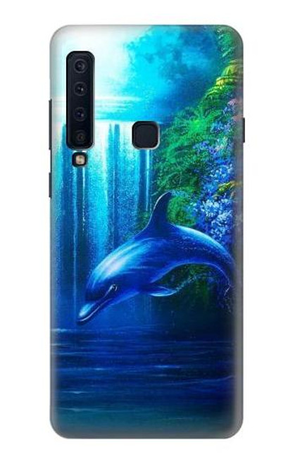 W0385 Dauphin Etui Coque Housse et Flip Housse Cuir pour Samsung Galaxy A9 (2018), A9 Star Pro, A9s