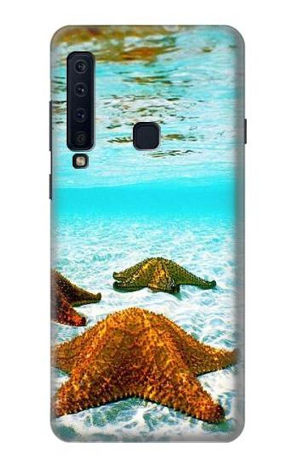 W1679 Étoile de mer plage de la mer Etui Coque Housse et Flip Housse Cuir pour Samsung Galaxy A9 (2018), A9 Star Pro, A9s