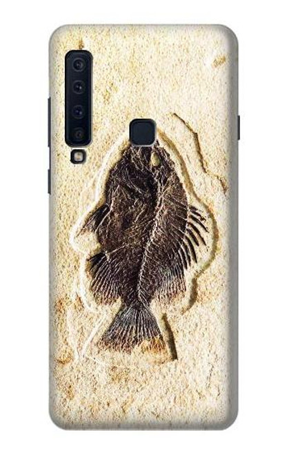 W2562 fossile poisson Etui Coque Housse et Flip Housse Cuir pour Samsung Galaxy A9 (2018), A9 Star Pro, A9s