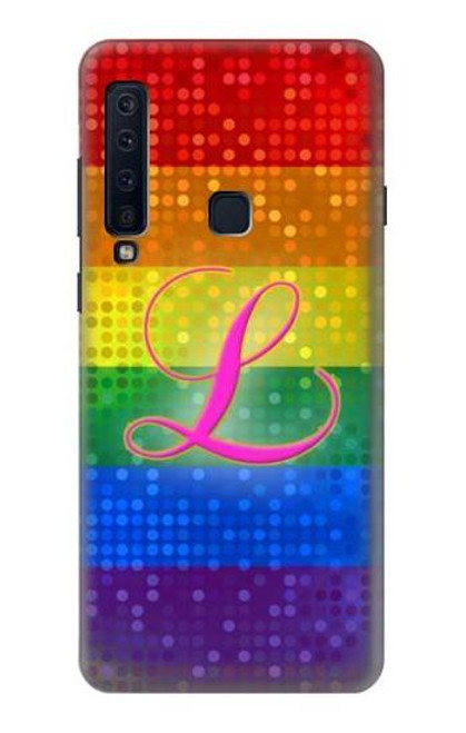 W2900 Arc en ciel LGBT Fierté lesbienne Drapeau Etui Coque Housse et Flip Housse Cuir pour Samsung Galaxy A9 (2018), A9 Star Pro, A9s