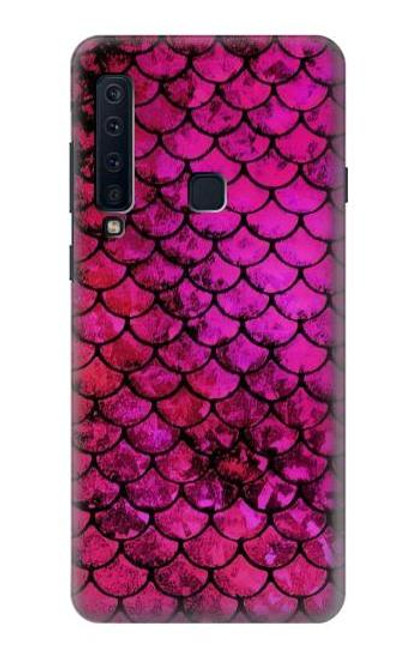 W3051 Rose Sirène écailles de poisson Etui Coque Housse et Flip Housse Cuir pour Samsung Galaxy A9 (2018), A9 Star Pro, A9s