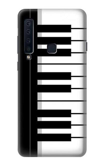 W3078 Noir et blanc Clavier de piano Etui Coque Housse et Flip Housse Cuir pour Samsung Galaxy A9 (2018), A9 Star Pro, A9s