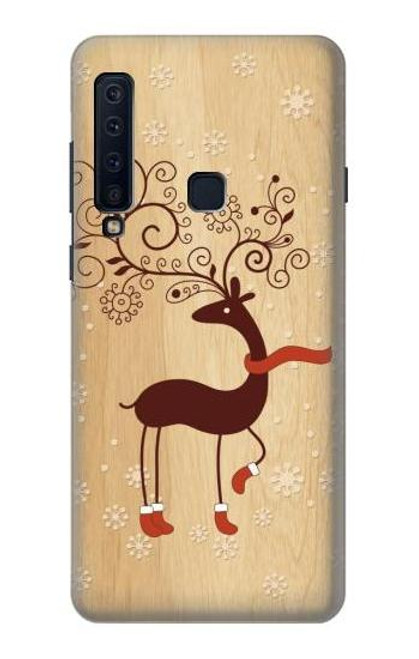 W3081 Bois Raindeer imprimé graphique Etui Coque Housse et Flip Housse Cuir pour Samsung Galaxy A9 (2018), A9 Star Pro, A9s