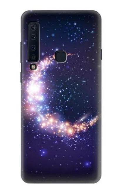 W3324 Croissant de lune Galaxie Etui Coque Housse et Flip Housse Cuir pour Samsung Galaxy A9 (2018), A9 Star Pro, A9s