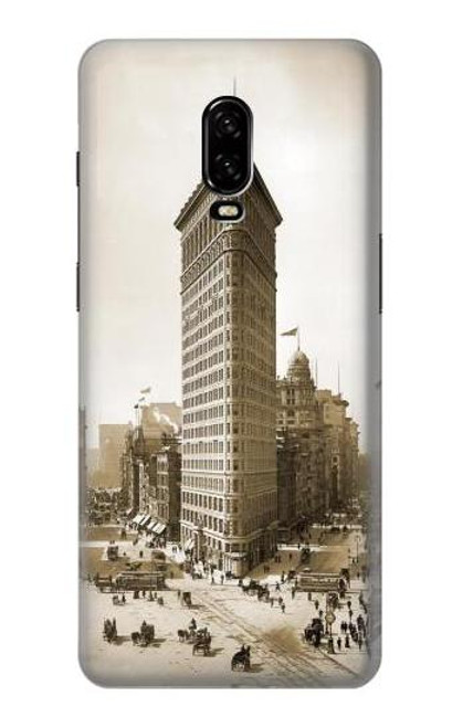 W3046 Vieux de New York Flatiron Bâtiment Etui Coque Housse et Flip Housse Cuir pour OnePlus 6T